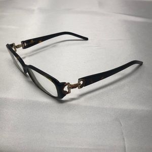 GUCCI horsebit tortoise brown glasses w case